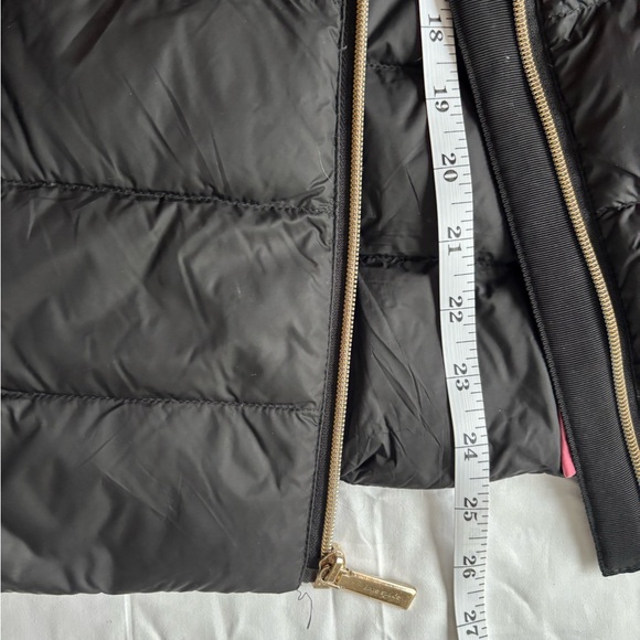 Kate Spade Black Puffer Jacket with Pink Accents - Picture 3 of 10